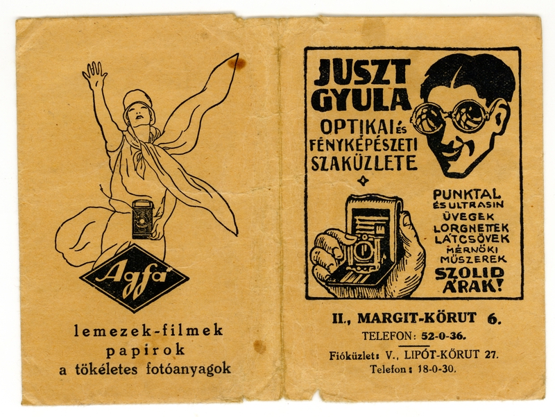 Juszt Gyula fotótasakja - 1930 k.
