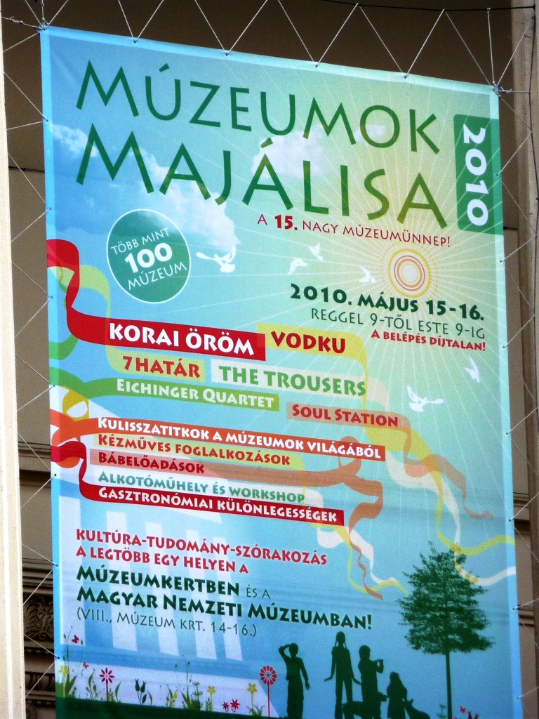 Múzeumok Majálisa - a rendezvény plakátja