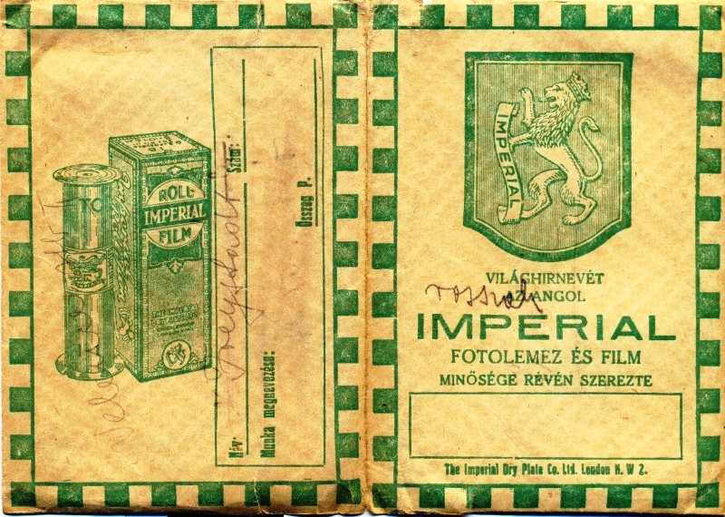 IMPERIAL fotolemez és film 1 külső - 1931